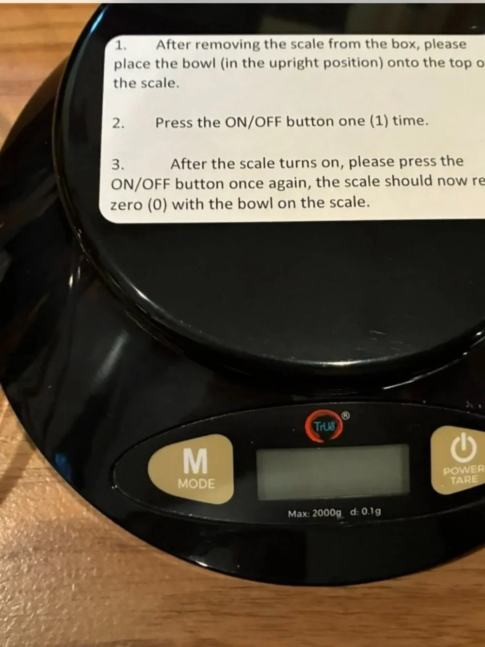 Digital Bowl Scale 2000 grams Dishwasher Safe